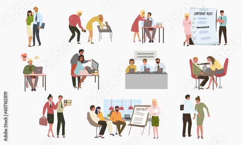 Harassment Coworkers Flat Set
