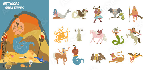 Mythical Creatures Flat Set