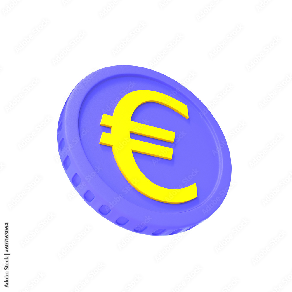 3d illustration euro coin icon money 3d render
3d illustration euro coin icon money 3d render