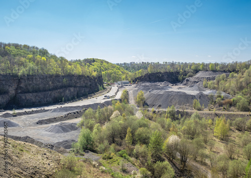 quarry and landscape in sunshine