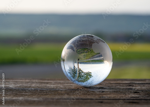 glass earth globe against sky © wlad074