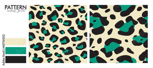 Samba Design: Set Animal Print Seamless Pattern.