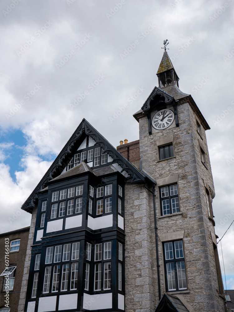 Obraz premium House with a clock tower, Irish architecture