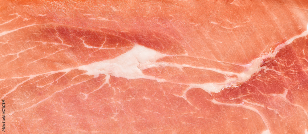 Close up of Parma ham, prosciutto di Parma textured. Close up of Parma ham, prosciutto di Parma textured.