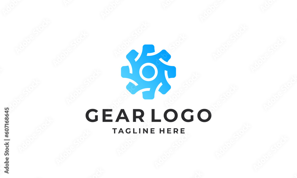 Simple gear logo design vector illustration Simple gear logo design vector illustration