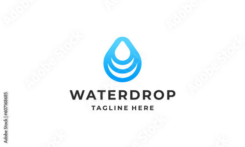 Water drop logo design vector illustration