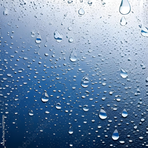 water drops rain droplets rainy fog - AI generated