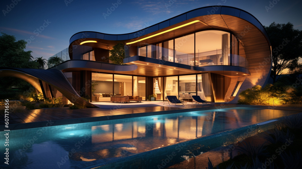 Fototapeta premium Automated Smart Home, Generative Ai