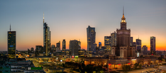 Palace of Culture at sunset