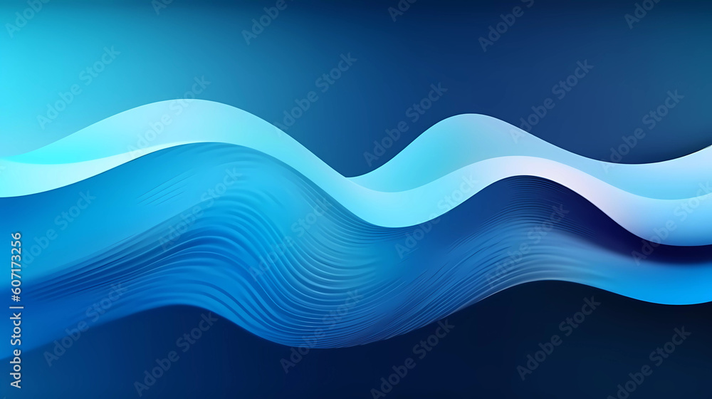 Fototapeta premium abstract blue and white wave background