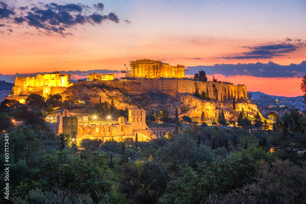 Parthenon, Acropolis of Athens, Greece at sunrise Parthenon, Acropolis of Athens, Greece at sunrise