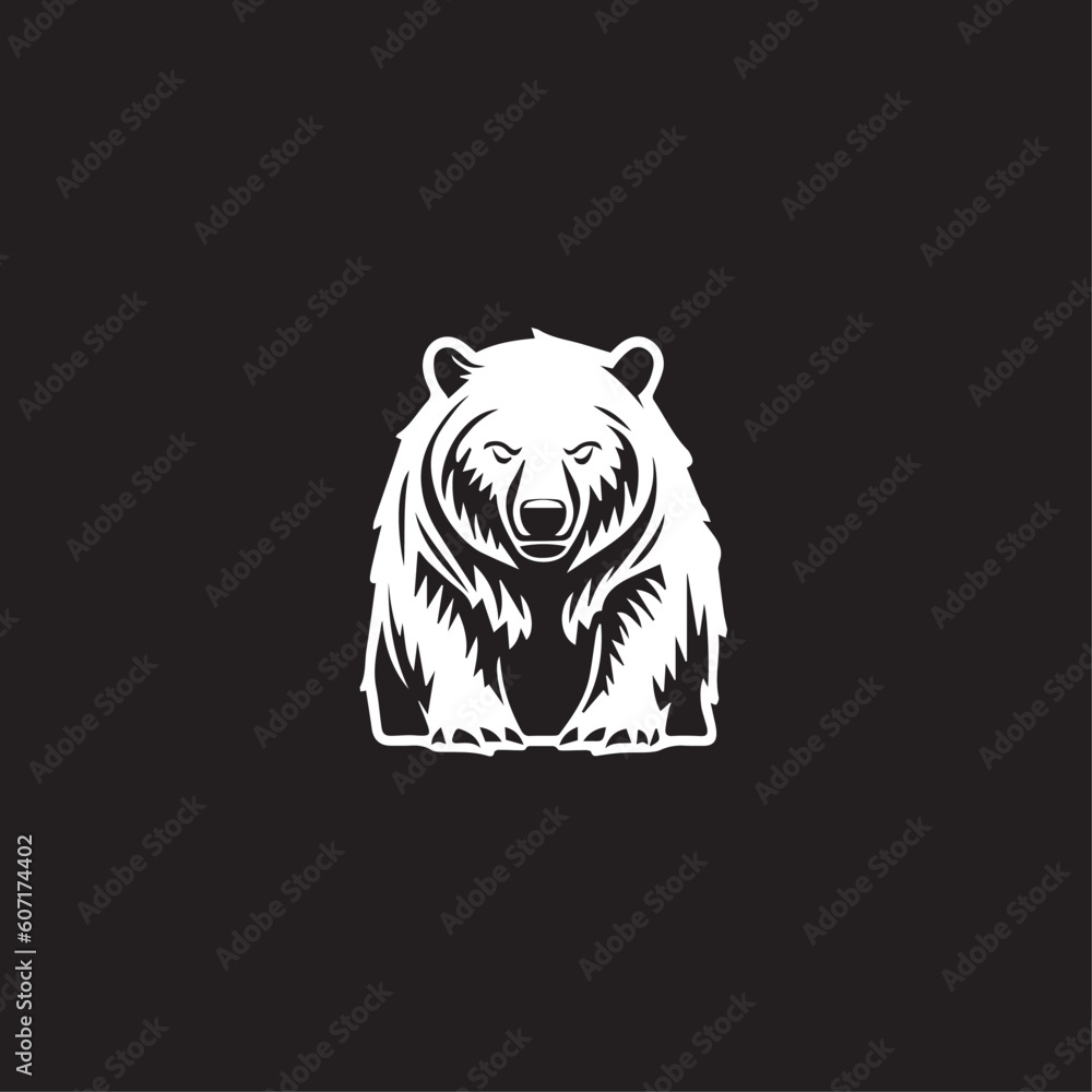 Bear silhouette Logo design vector template. Logo animal Logotype concept icon.