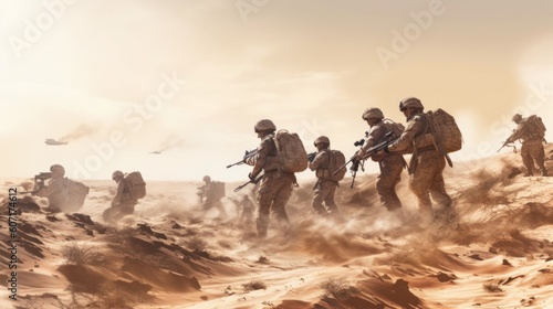 Special Forces Soldiers at Desert