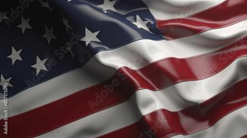 Flag of the United States of America  dramatic lighting  stunning full frame background. Generative art