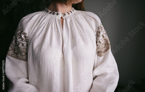 Wearing the vyshyvanka radiates a sense of pride, highlighting the garment's role as a symbol of Ukrainian identity and heritage.  The vyshyvanka is cultural sign of  Ukraine.