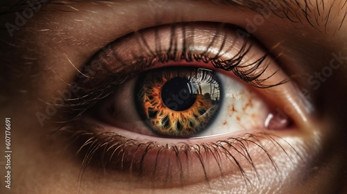 Human eye close up. Generative AI