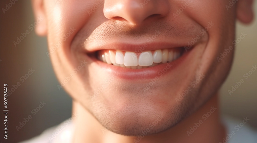 smile close up. Generative Ai. smile close up. Generative Ai.
