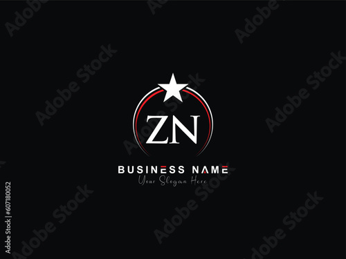 Minimalist Unique ZN Logo Letter, Typography Letter Zn nz Alphabet Logo Icon Design