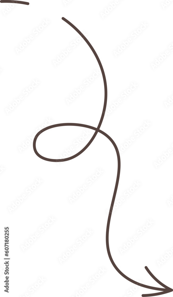 Curved Lined Arrow Curved Lined Arrow