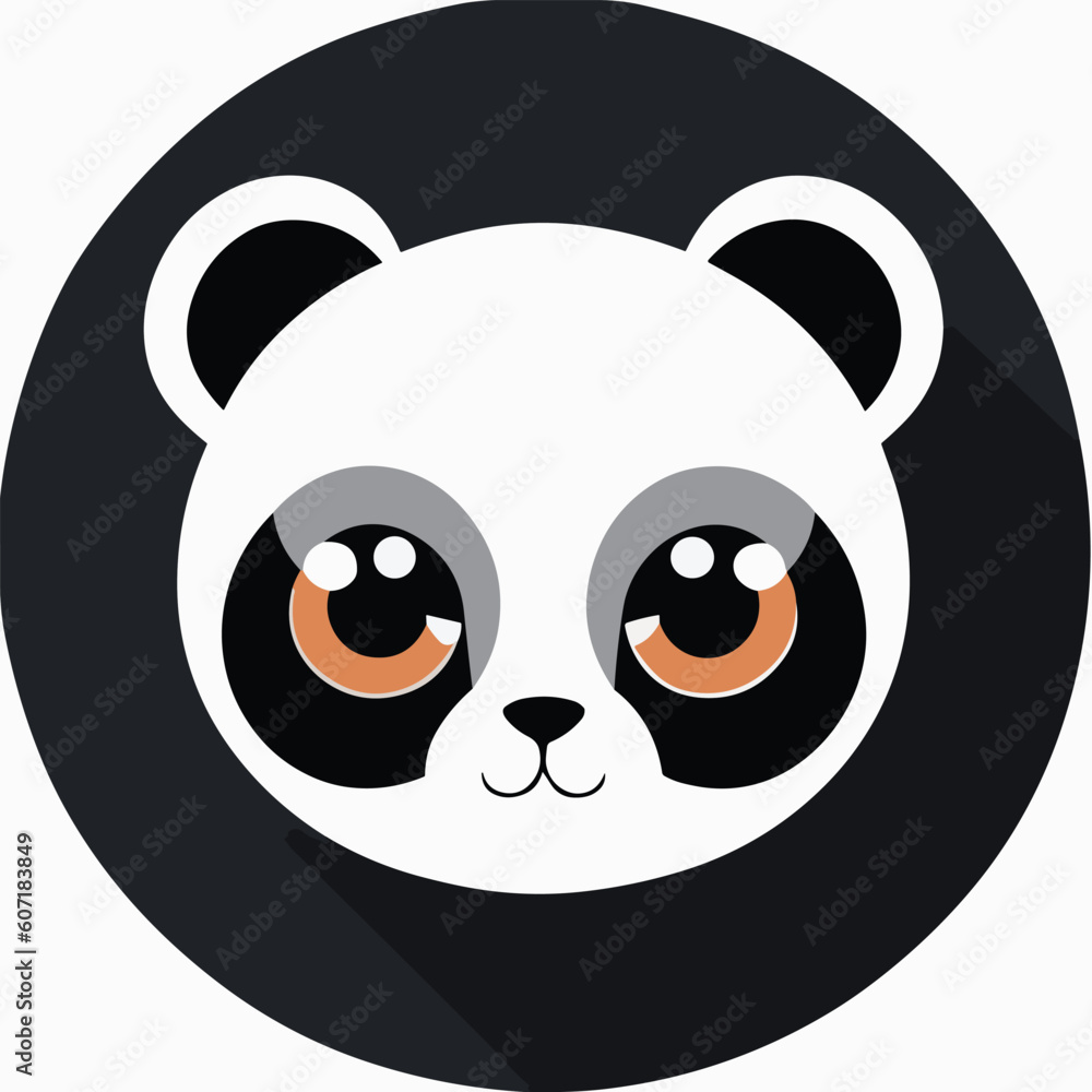 Fototapeta premium Cute vector illustration or icon of a panda