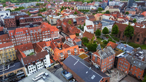 Amazing Aerial Panorama of Odense : cityscape