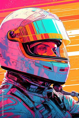 F1 Driver, Illustration, Formula 1 Driver, Generative AI