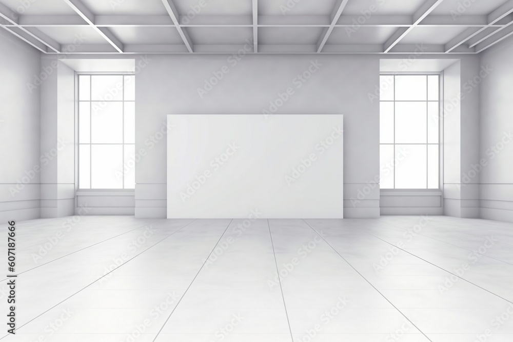 Fototapeta premium Empty picture frame with copy space for quotes, products, photos Generative AI