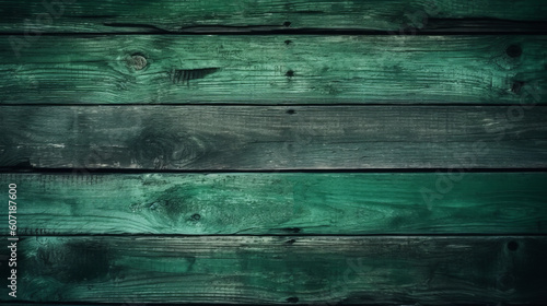 Green wooden planks background. Backdrops of wooden planks. Created with Generative AI technology.