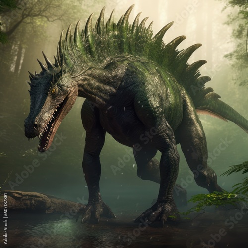 Spinosaurus Dinosaur Concept Art made with Generative AI