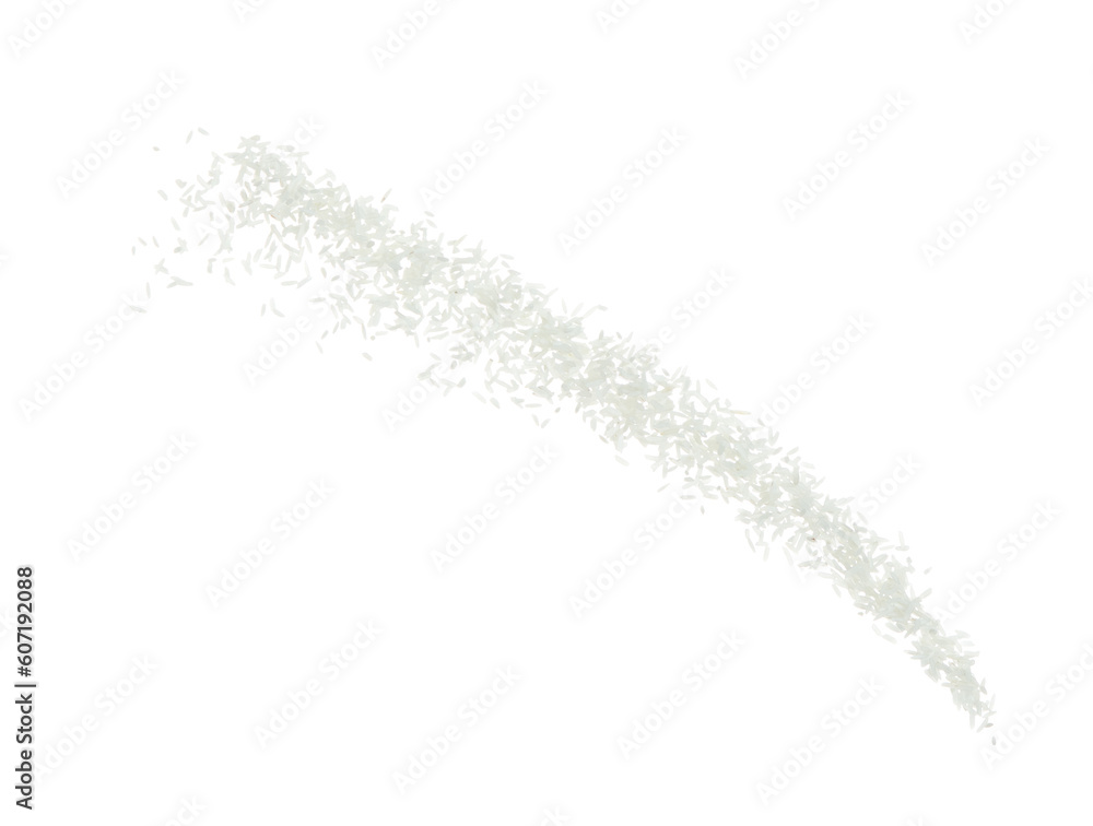 Japanese Rice flying explosion, white grain rices explode abstract ...