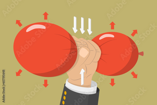 3D Isometric Flat Vector Conceptual Illustration of Pascal Principle , Laws of Physics
