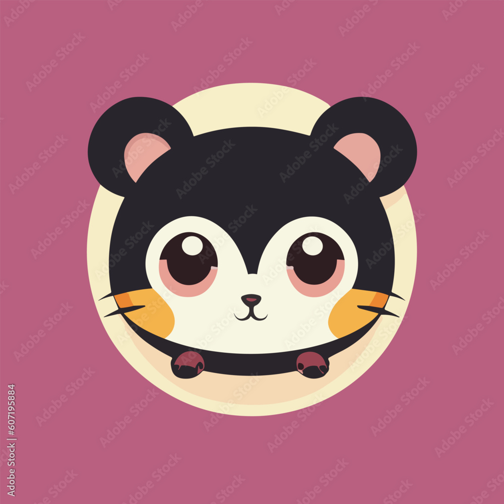 Cute vector illustration or icon of a mouse Cute vector illustration or icon of a mouse