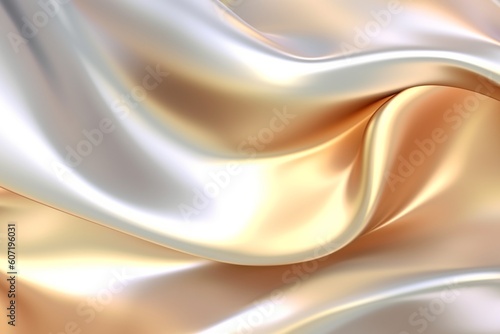 Abstract fluid holographic pastel curved wave in motion colorful background, Gradient design. Generative AI