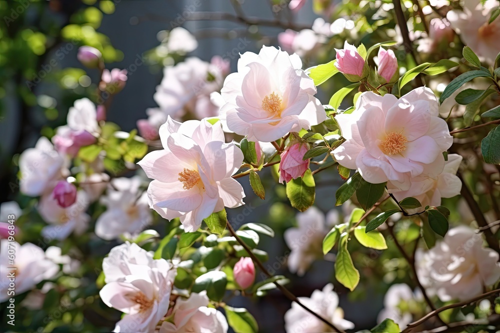 Beautiful rose flowers with light exposure AI Generative Beautiful rose flowers with light exposure AI Generative