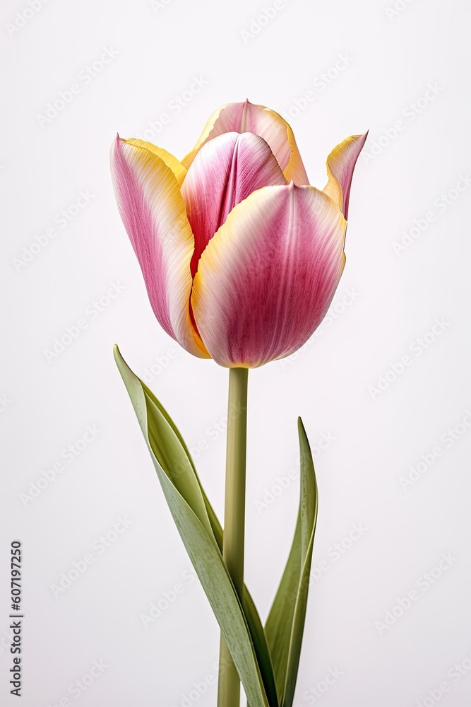 Beautiful tulip flower isolated on white AI Generative Beautiful tulip flower isolated on white AI Generative