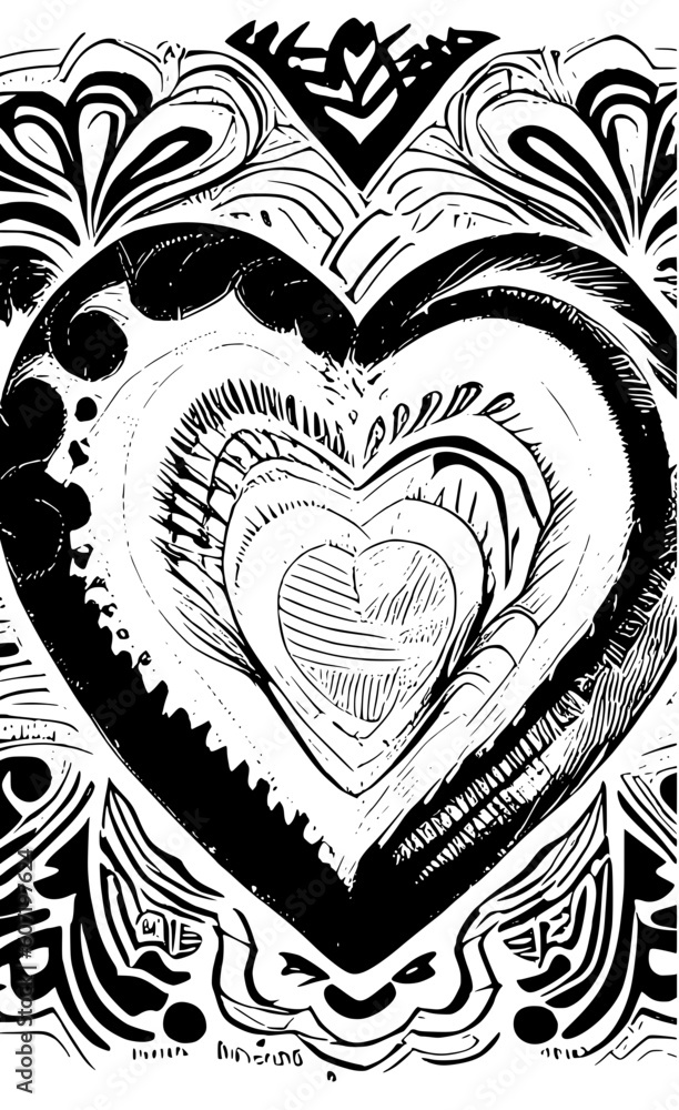 Fototapeta premium doodles of various like heart and others