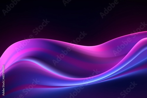 abstract futuristic background with glowing neon moving high wave lines wallpaper, Ai Generative 