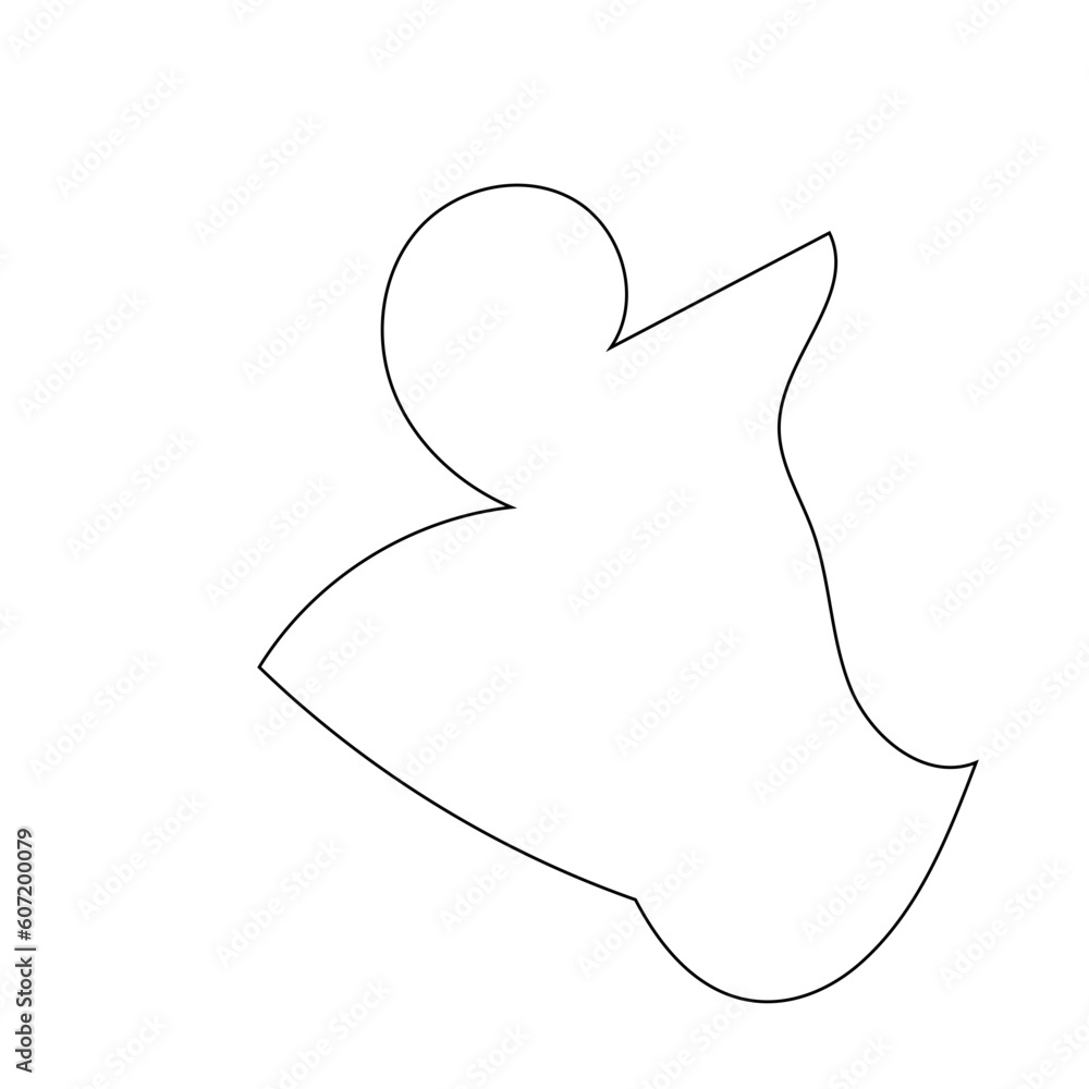 Black abstract shapes outline vectors Black abstract shapes outline vectors