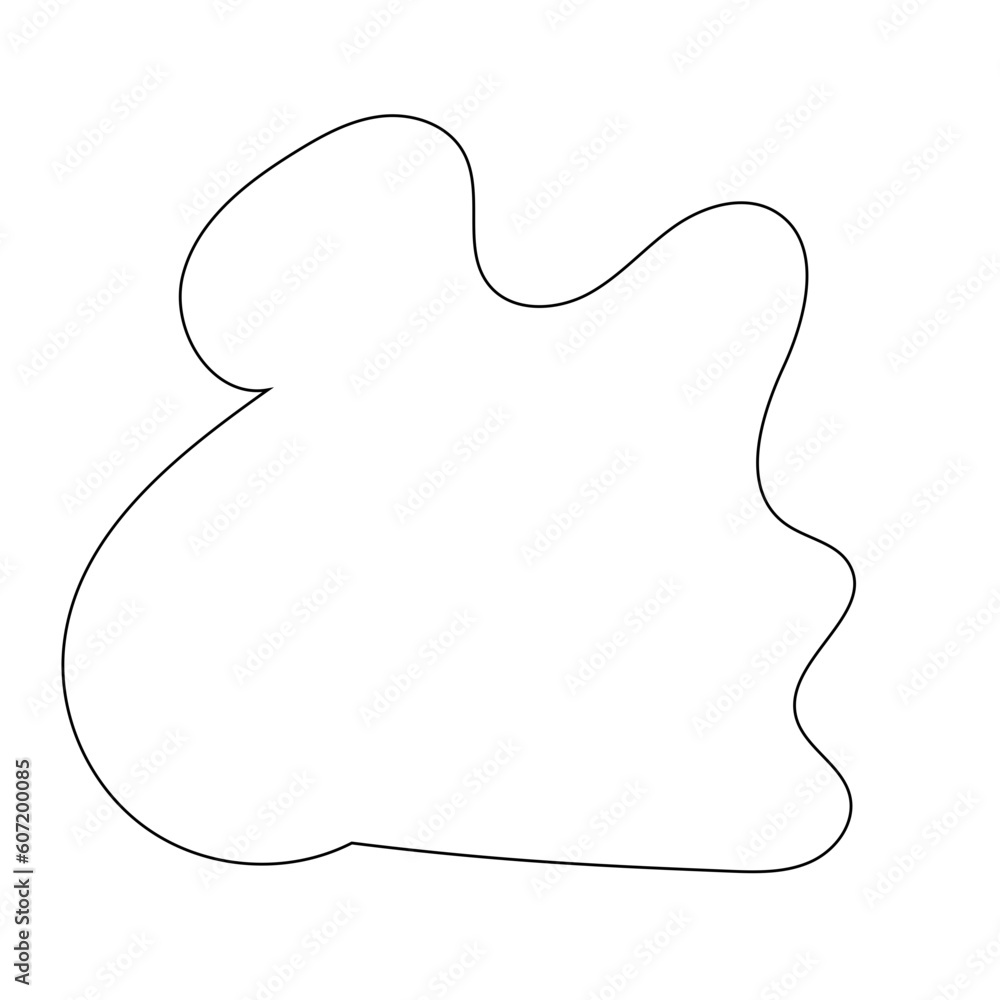 Black abstract shapes outline vectors Black abstract shapes outline vectors
