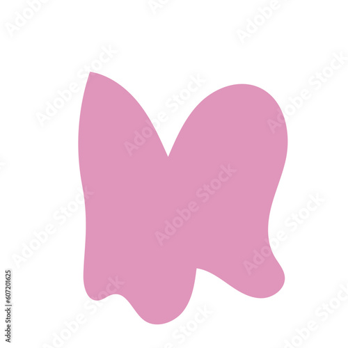 Pink abstract shape vector 
