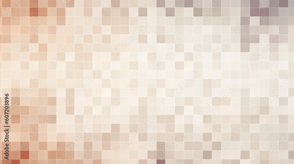 A geometric pattern background with brown and white squares. Generative AI