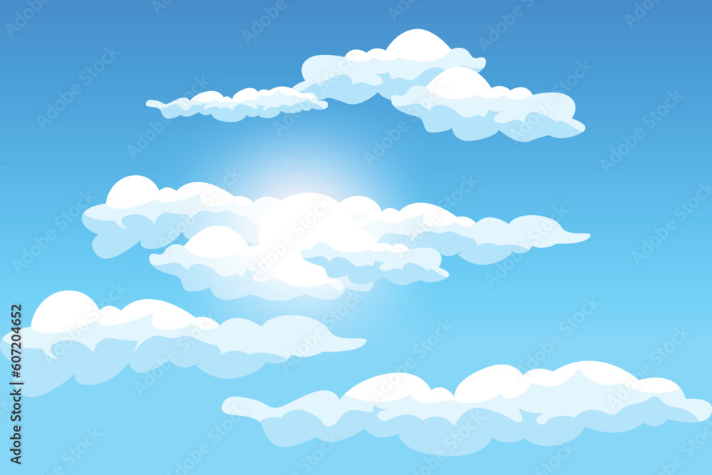 Cloud Background Design, Sky Landscape Illustration, Decoration Vector, Banners And Posters Cloud Background Design, Sky Landscape Illustration, Decoration Vector, Banners And Posters