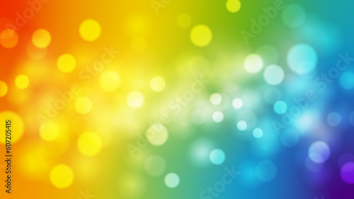 Colorful Rainbow Bokeh Background