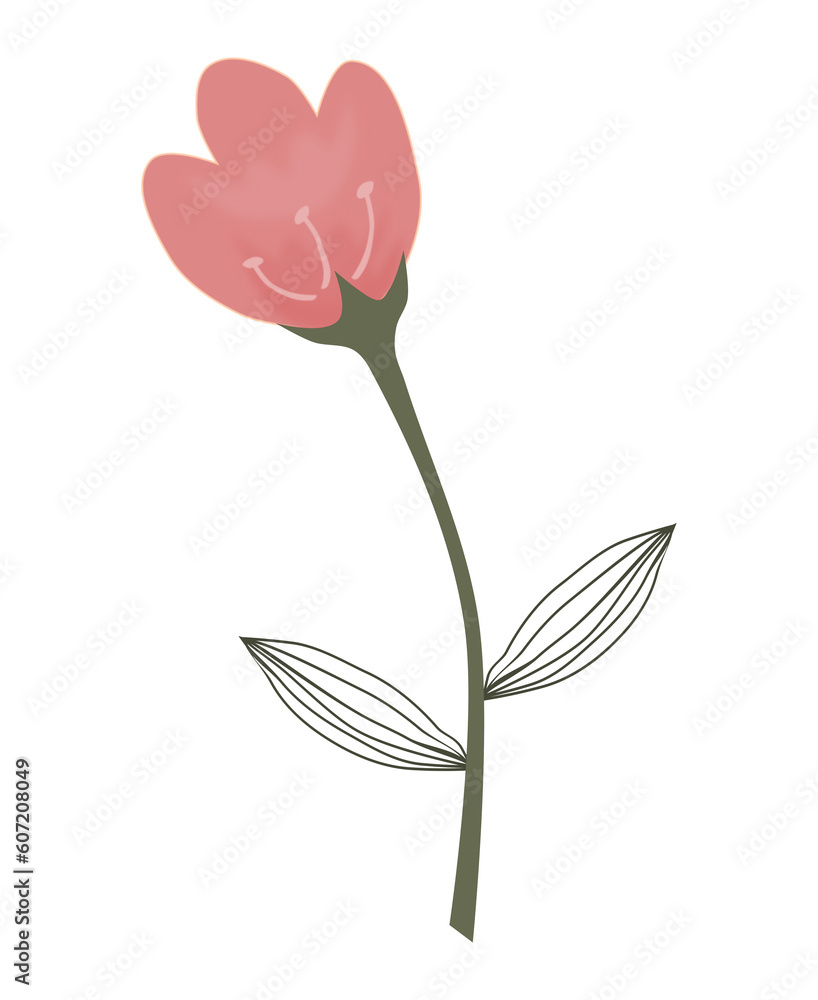 Beautiful red doodle flower PNG illustration. Beautiful red doodle flower PNG illustration.