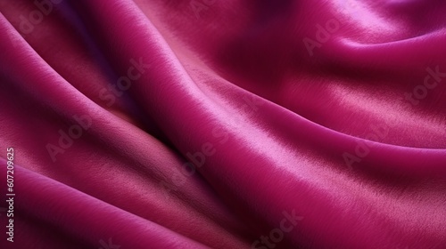 A vibrant pink fabric texture. Generative AI