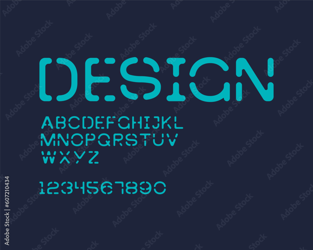 simplicity modern designer font set in vector format