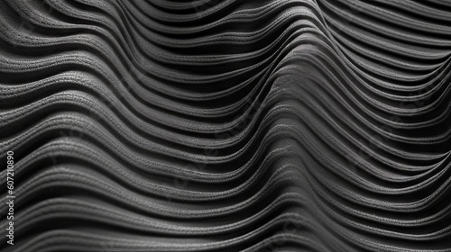 Wallpaper Mural Abstract black and white wavy lines ripple fabric. Generative AI Torontodigital.ca