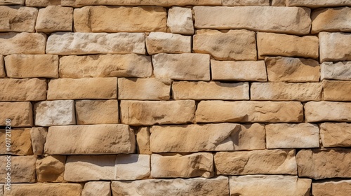A natural stone wall with a rustic feel. Generative AI