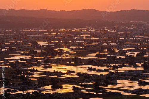 夕焼けの田園風景 / Japanese countryside at dusk