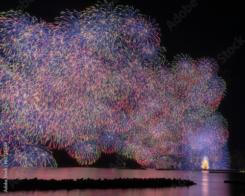 和歌山県 きほく燈籠祭の大花火 / Big Fireworks at Kihoku Lantern Festival, Wakayama